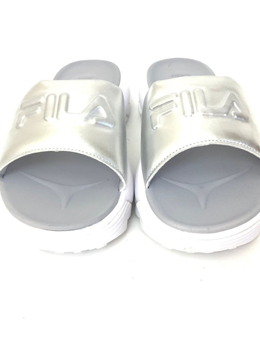 Fila Slides Platform Metallic Silver Deadstock Size-7.5